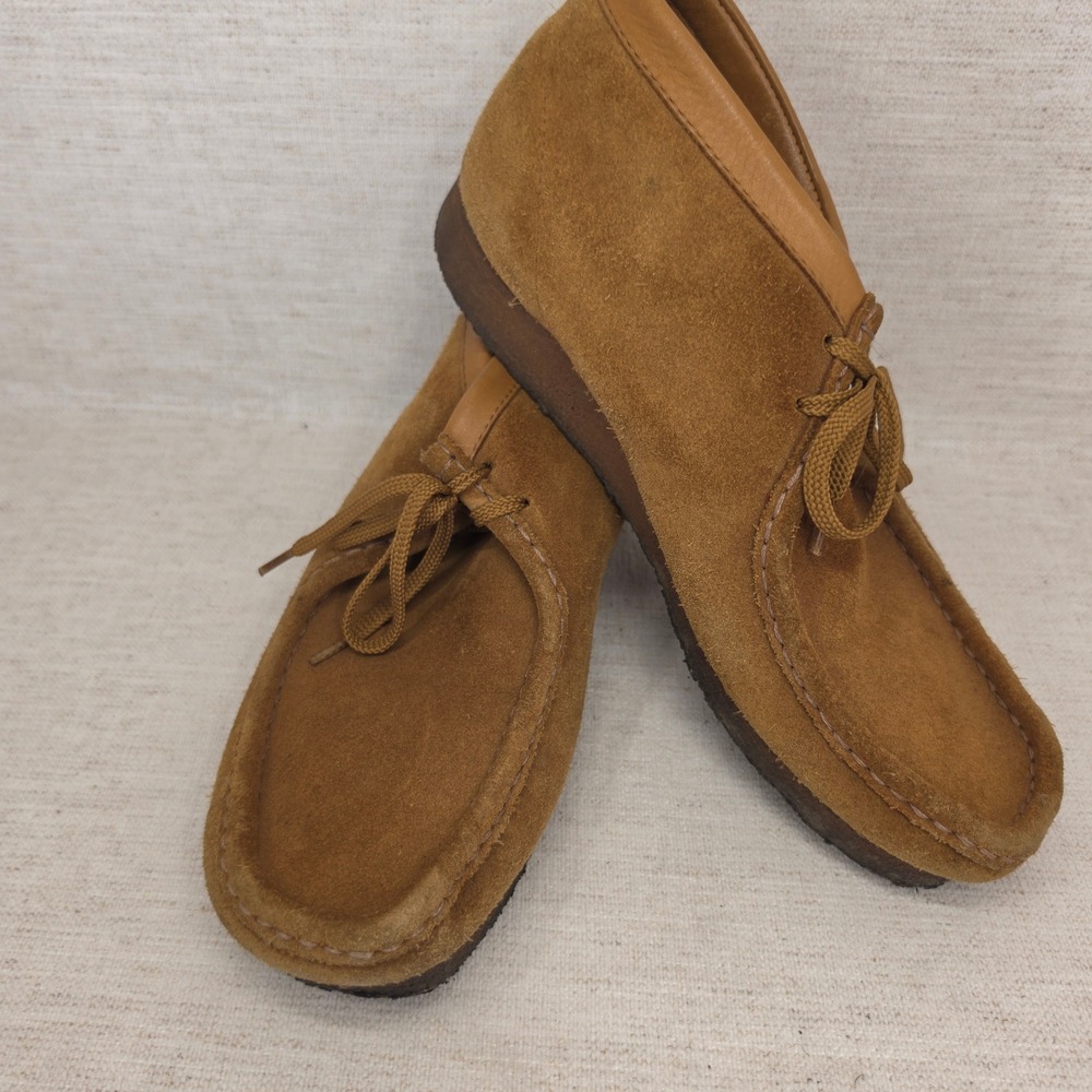 Clarks Originals Wallabee Boots Mens 11M Maple Suede Crepe Sole 78088 Tan